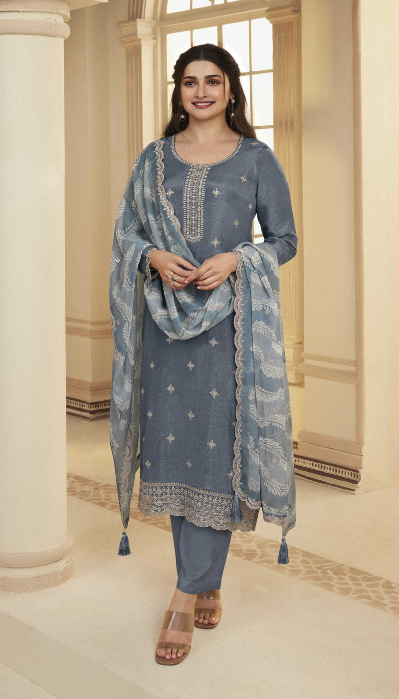 Vinay Fashion Shohini Embroidered Dola Printed Organza Work Salwar Suit