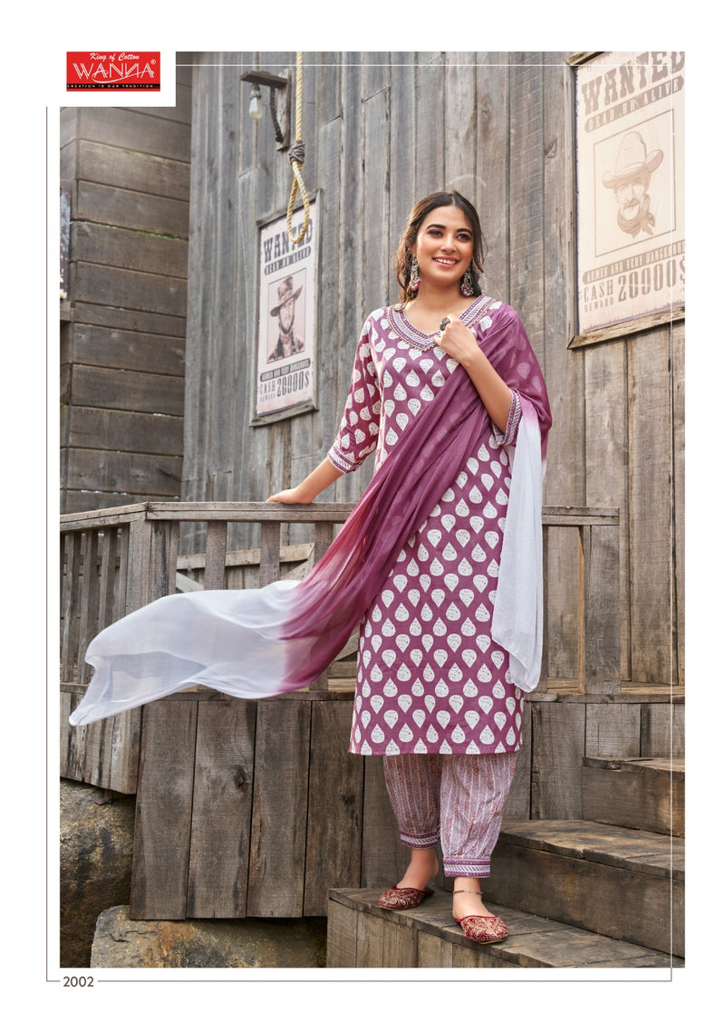 Wanna Cotton Candy Cotton Printed With Sober Embroidery Kurti Collcetion