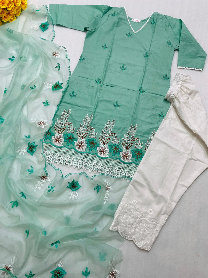 Mbl D No 228 Pc Cotton With Embroidered Readymade Single Kurtis