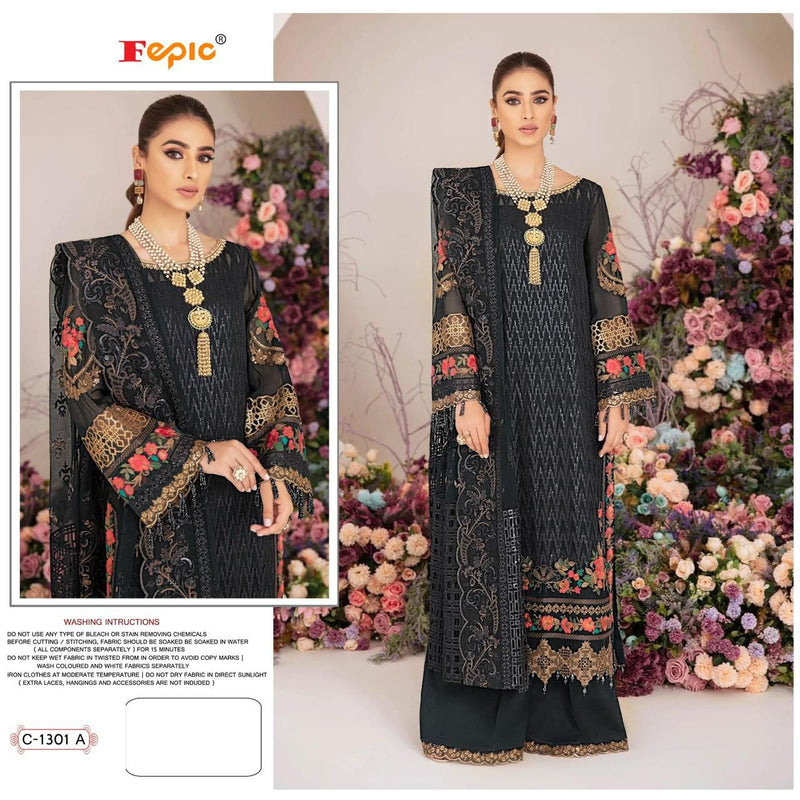 Fepic Suits Rosemeen C 1301 Georgette Embroidered Pakistani Salwar Kameez