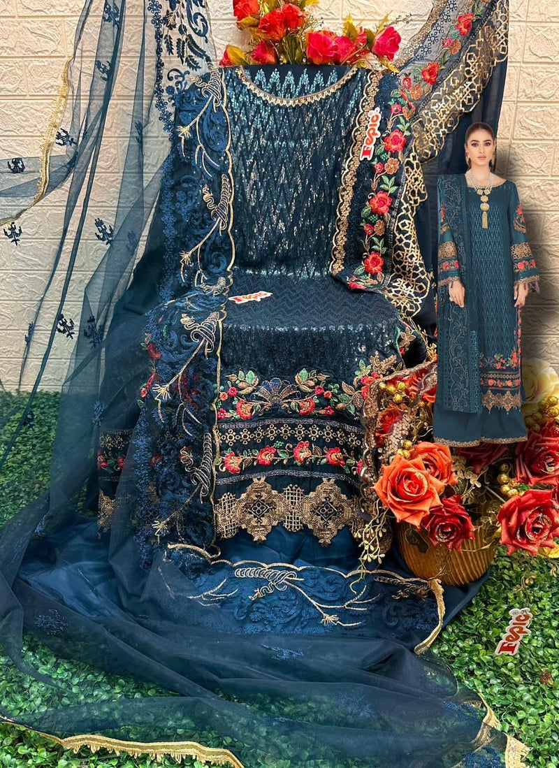 Fepic Suits Rosemeen C 1301 Georgette Embroidered Pakistani Salwar Kameez