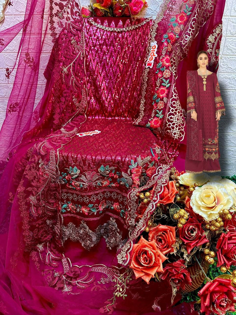 Fepic Suits Rosemeen C 1301 Georgette Embroidered Pakistani Salwar Kameez