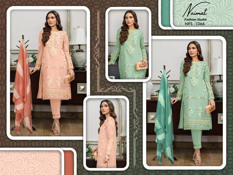 Naimat Fashoin Studio Nfs 1066 Pure Fox Embroidery Pret Collection