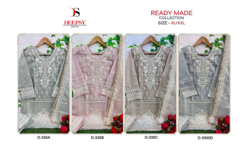 Deepsy Suits D 335 Abcd Pure Orgnaza Embroided Salwar Suits