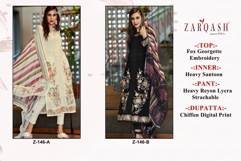 Zarqash Z 146 Heavy Georgette  Luxury Pret Collection