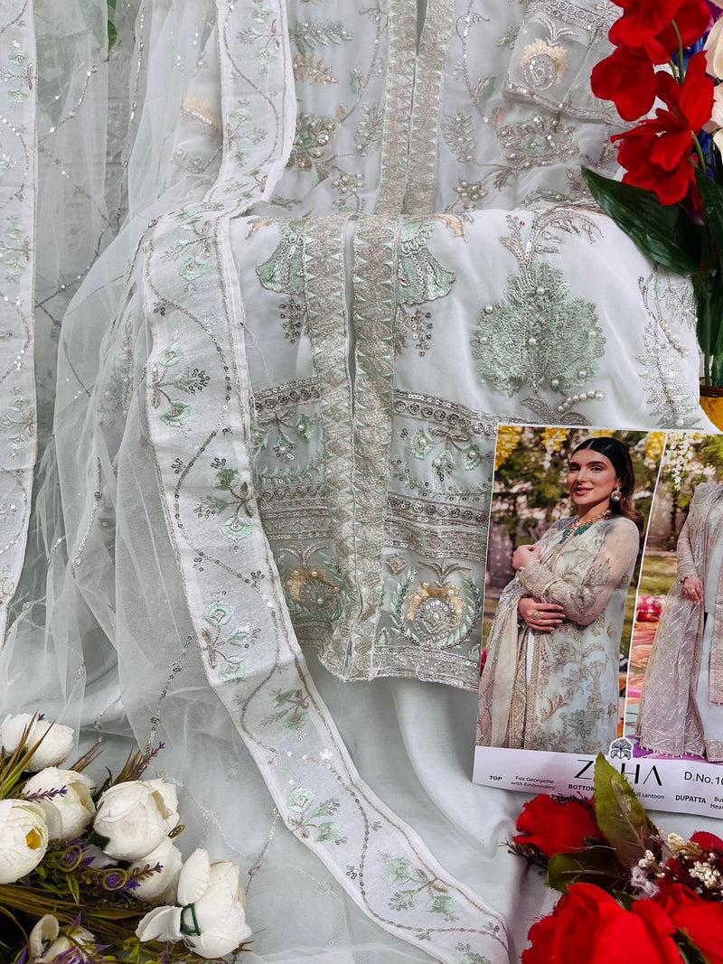 Zaha Zarina Vol 1 Georgette Heavy Embroidered Salwar Suits