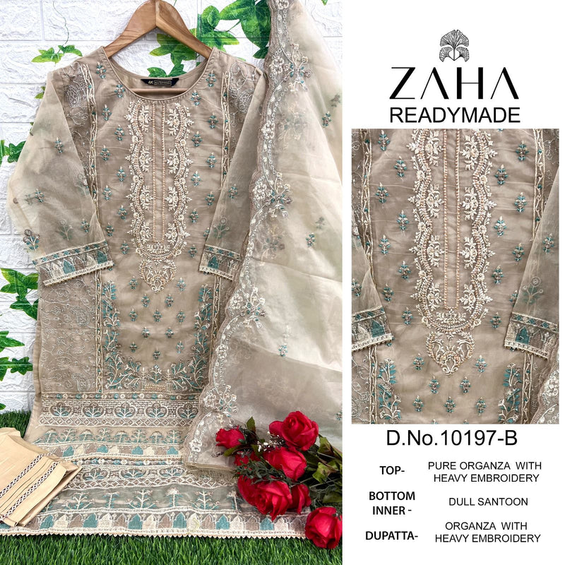 Zaha Aasiya Vol 1 Orangza With Heavy Embroidered Pret Collection