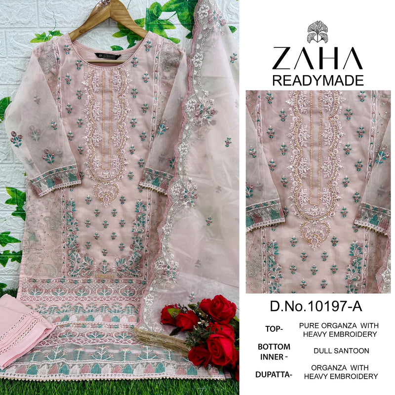 Zaha Aasiya Vol 1 Orangza With Heavy Embroidered Pret Collection