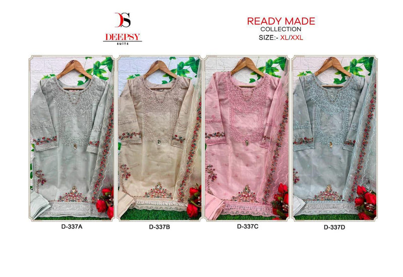 Deepsy Suits Dno D 337 Abcd Pure Orgnaza Embroided Pret Collection