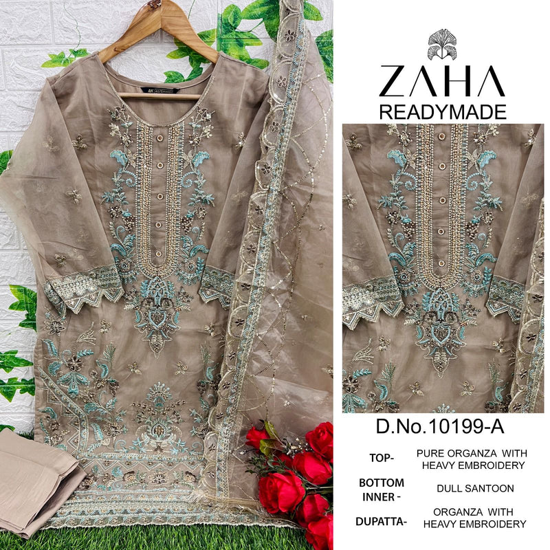 Zaha Saifreena Vol 1 Orangza Heavy Embroidered Pret Collection