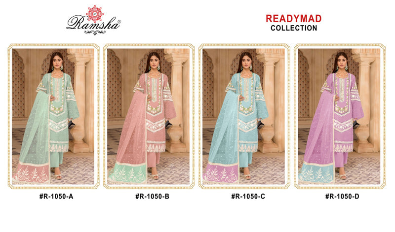 Ramsha R 1050 Organza Embroided Pret Collectionv