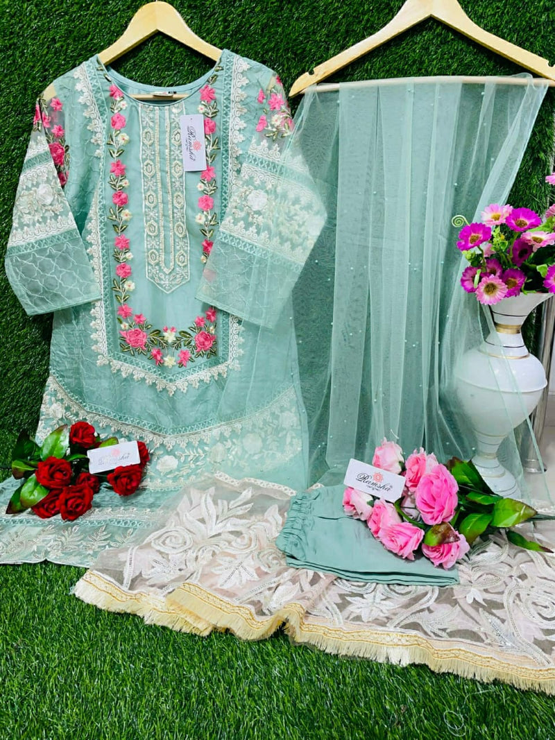 Ramsha R 1050 Organza Embroided Pret Collectionv