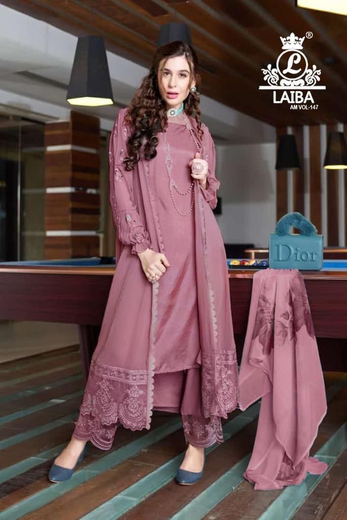 Laiba Designer Am Vol 147 Pure Georgette Pret Collection