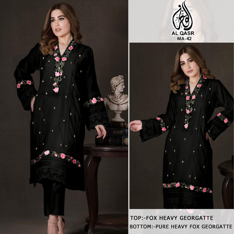 Al Qasr Ma 42 Pure Georgette Embroidery Pret Collection