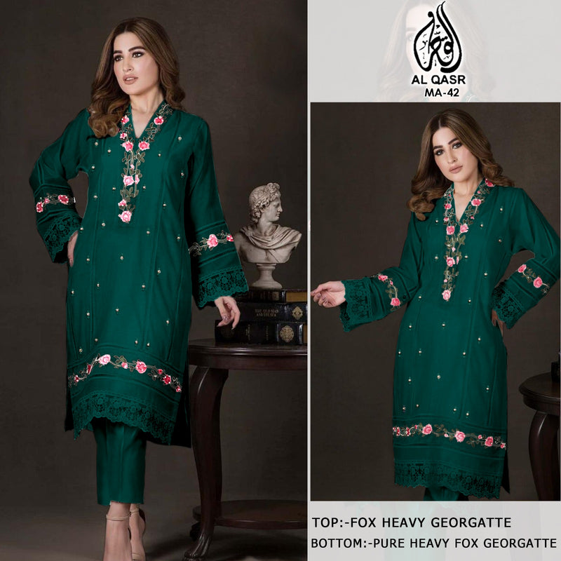 Al Qasr Ma 42 Pure Georgette Embroidery Pret Collection