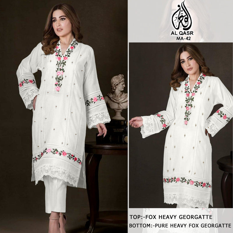 Al Qasr Ma 42 Pure Georgette Embroidery Pret Collection