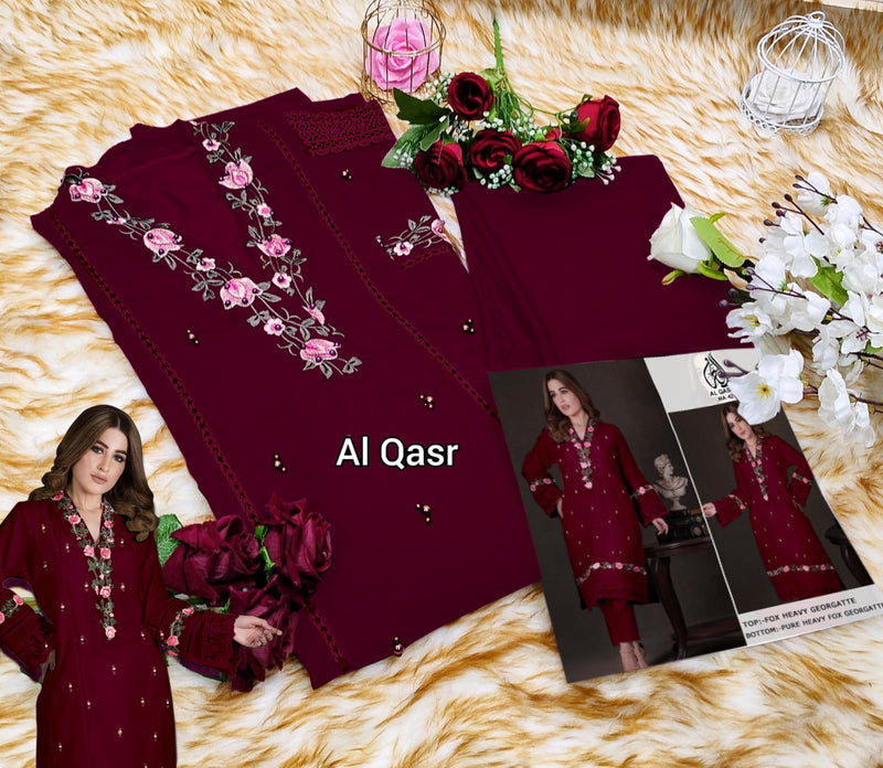 Al Qasr Ma 42 Pure Georgette Embroidery Pret Collection