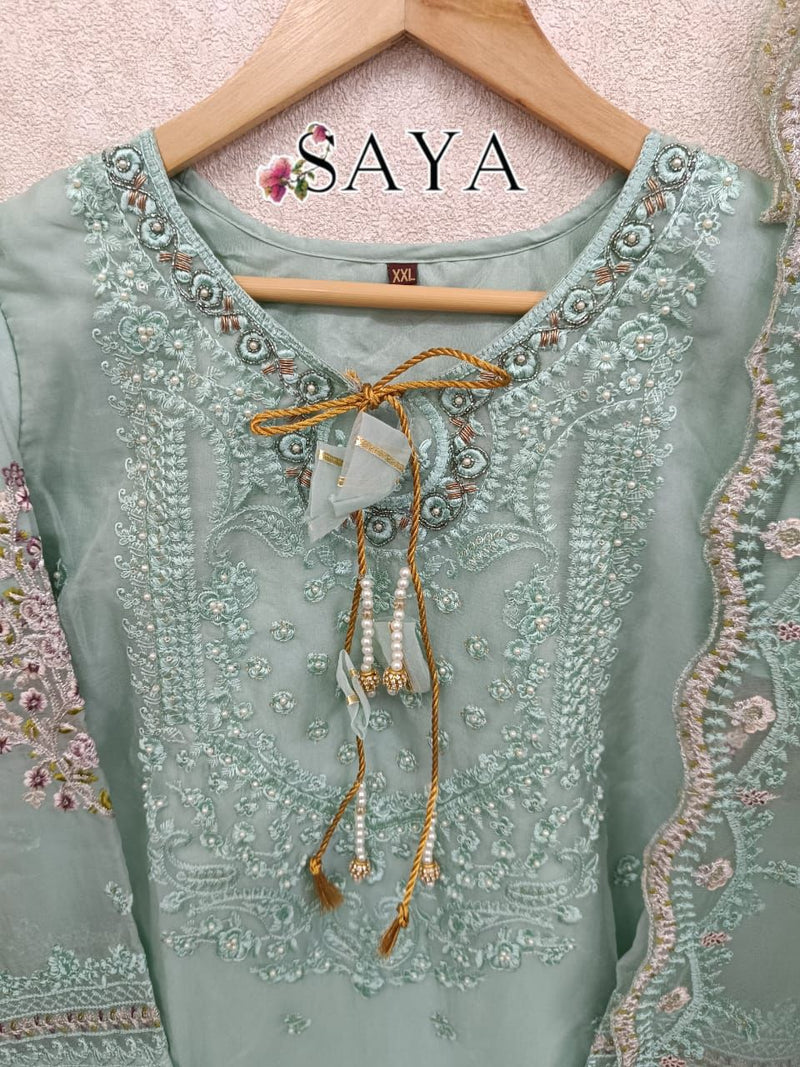 Saya Fashion R 003 Organza Embroidery Pret Collection