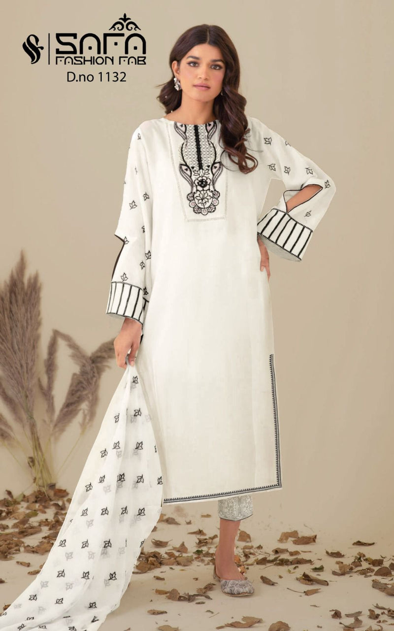 Safa Fashion Fab Dn 1132 Georgette Embroidered Pret Collection