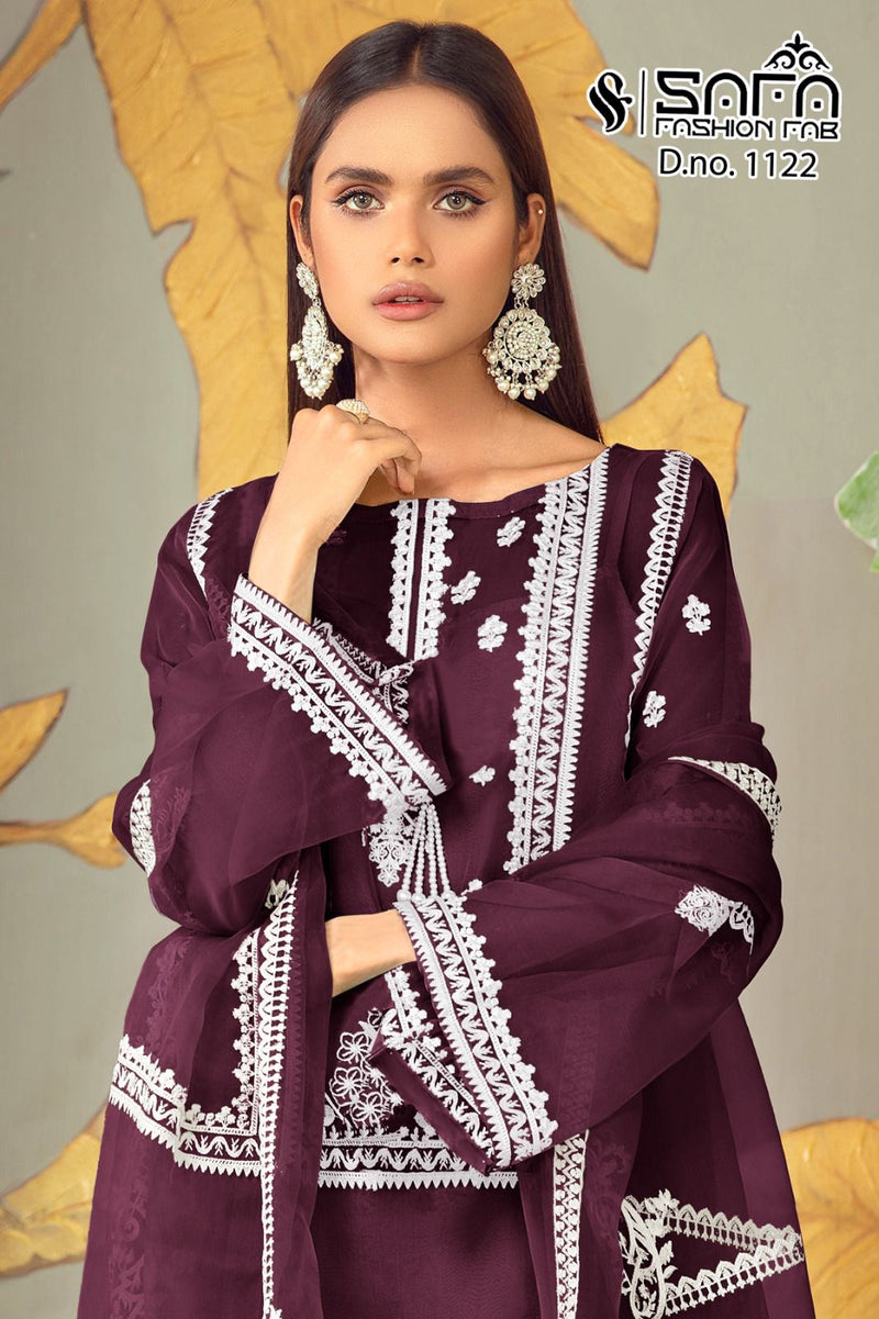 Safa Fashion Fab Dn 1122 Heavy Georgette Embroidered  Pret Collection