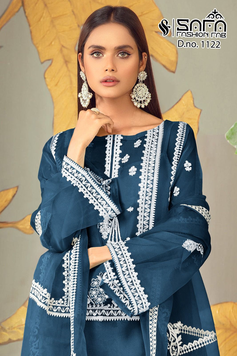 Safa Fashion Fab Dn 1122 Heavy Georgette Embroidered  Pret Collection