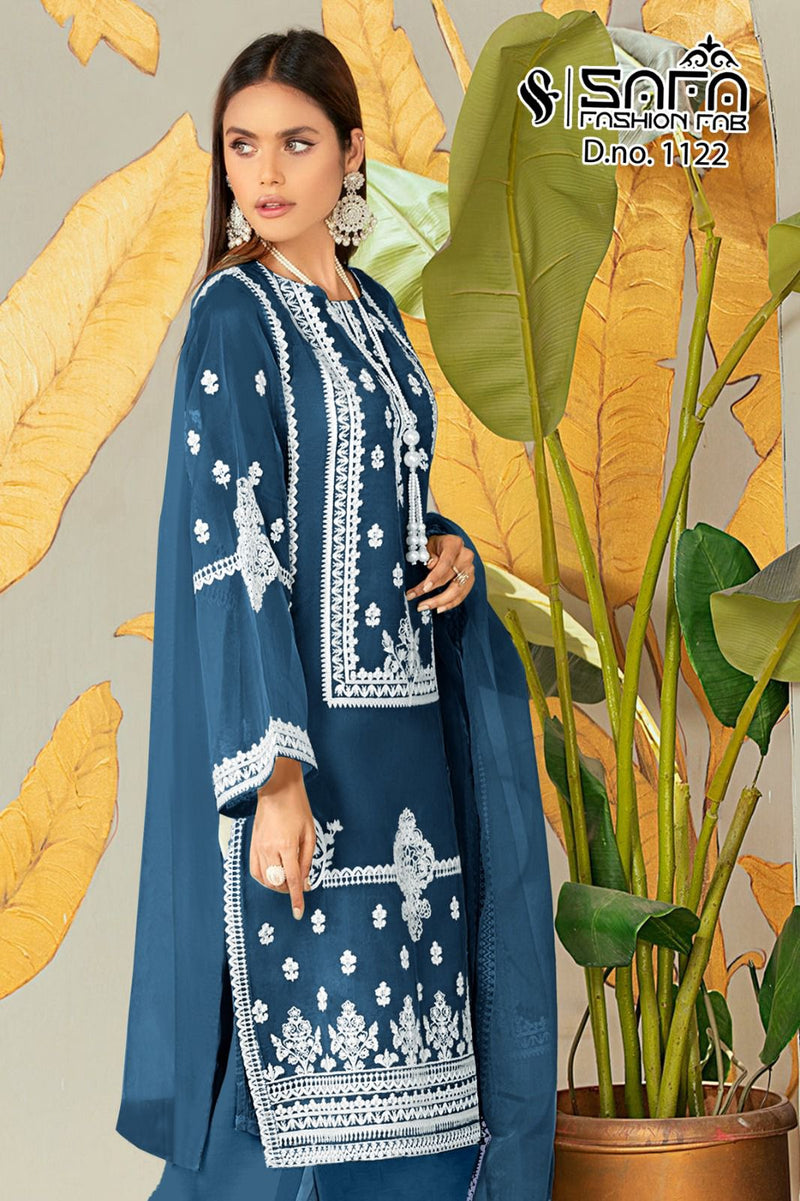 Safa Fashion Fab Dn 1122 Heavy Georgette Embroidered  Pret Collection