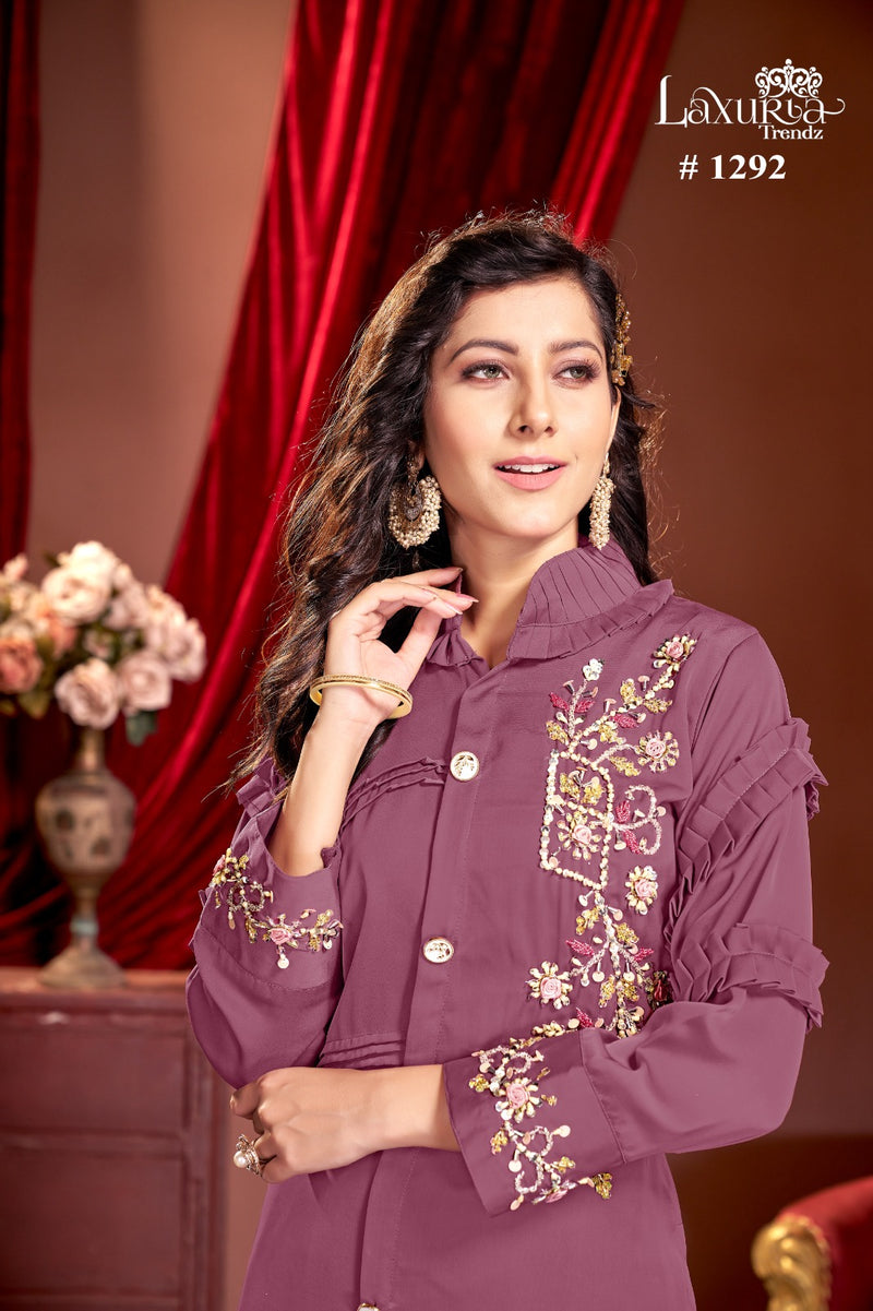 Laxuria Trendz Dno 1292 Satin Embroidered Pret Collection