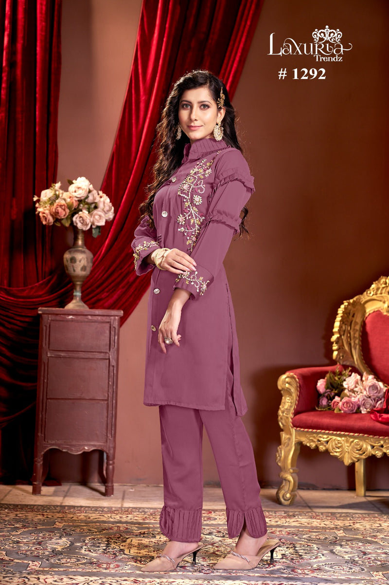 Laxuria Trendz Dno 1292 Satin Embroidered Pret Collection