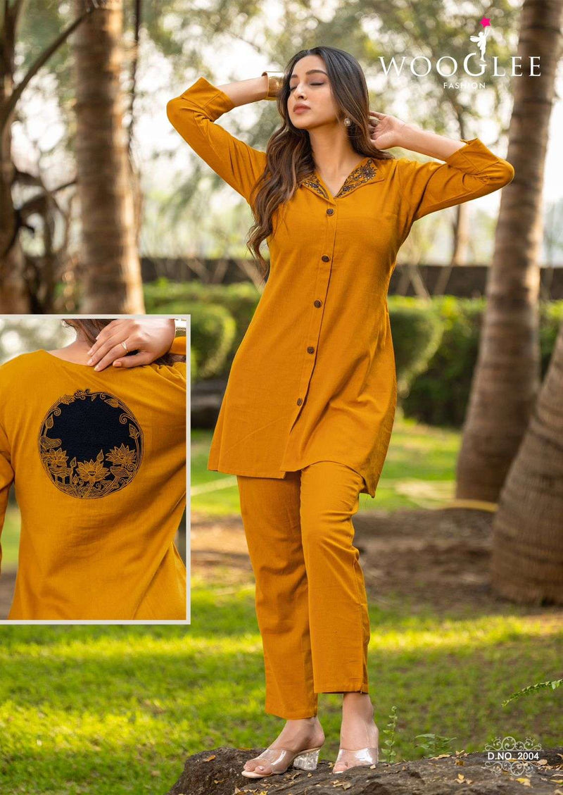 Wooglee Zeel Pure Cotton Fancy Designer Handwork Kurti