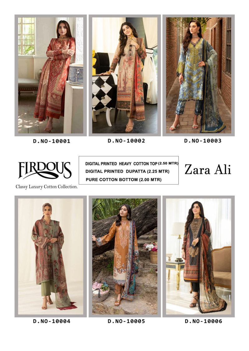 Keval Fab Zara Ali Firdous Vol 14 Cotton Karachi Printed Salwar Kameez Collection