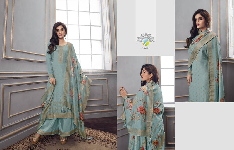 Vinay Fashion Kasheesh Zareena Vol 7 Hit List Jacquard Heavy Embroidery Work Fancy Partywear Salwar Kameez