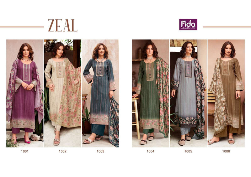 Fida Zeal Pashmina Kashmiri Wool Designer Printed Salwar Suit Collection