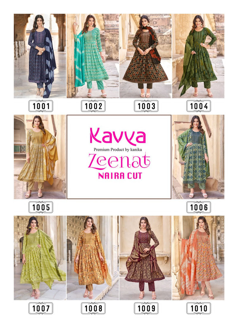 Kavya Zeenat Vol 1 Fancy Casual Wear Printed Kurti With Bottom