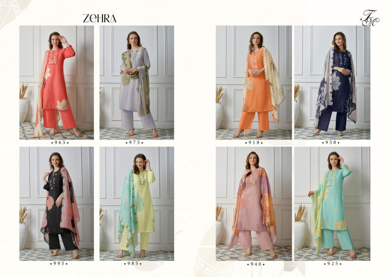 Sahiba Zehra Linen Digital Print With Schiffly Embroidery Designer Suits