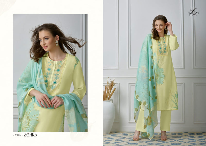 Sahiba Zehra Linen Digital Print With Schiffly Embroidery Designer Suits