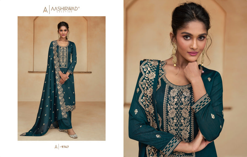 Aashirwad Creation Ziana Silk Embroidery Designer Salwar Suit Collection
