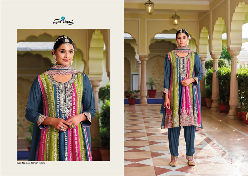 Your Choice Zoyaa Chinon Heavy Embroidery Designer Salwar Suit Collection