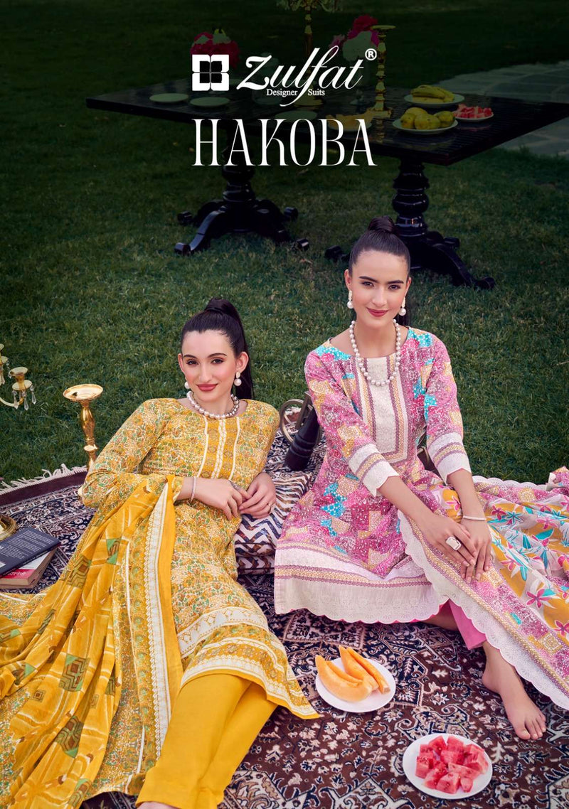 Zulfat Designer Suits Hakoba Cotton  Exclusive Designer Printed Salwar Suit