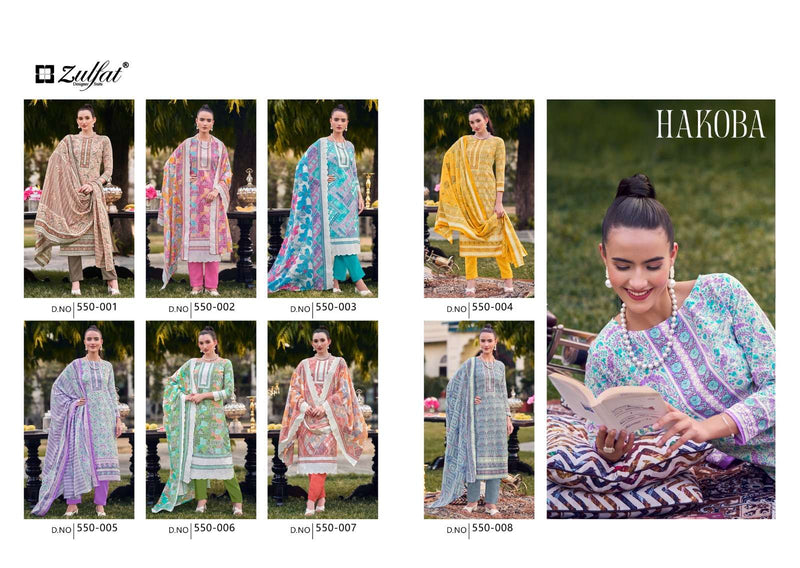 Zulfat Designer Suits Hakoba Cotton  Exclusive Designer Printed Salwar Suit