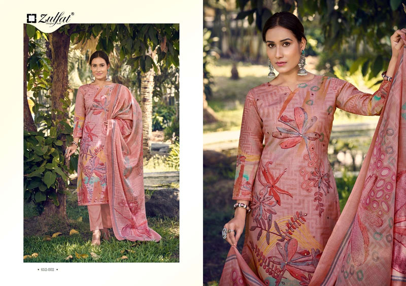 Zulfat Designer Suits Summer Breeze Vol 2 Pure Cotton Handwork Salwar Suit