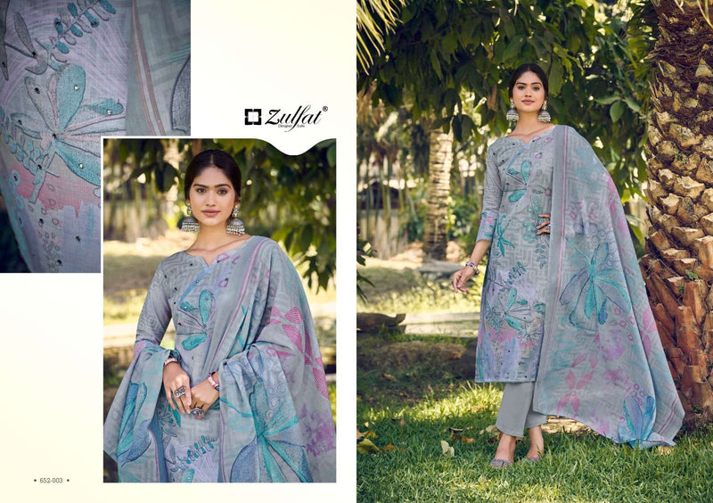 Zulfat Designer Suits Summer Breeze Vol 2 Pure Cotton Handwork Salwar Suit