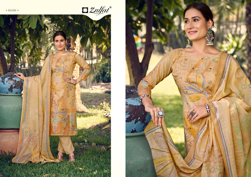 Zulfat Designer Suits Summer Breeze Vol 2 Pure Cotton Handwork Salwar Suit