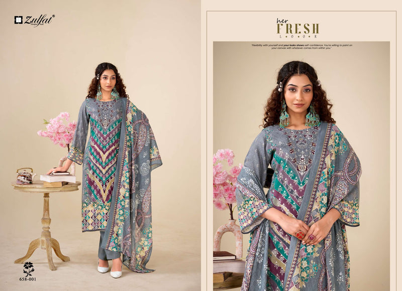 Zulfat Designer Suits Aayat Vol 16 Pure Viscose Rayon Printed Handwork Salwar Kameez