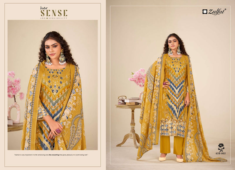 Zulfat Designer Suits Aayat Vol 16 Pure Viscose Rayon Printed Handwork Salwar Kameez