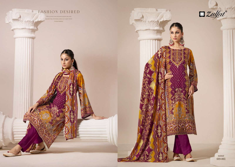 Zulfat Designer Suits Aayat Vol 9 Pure Viscose Rayon Handwork Salwar Suit