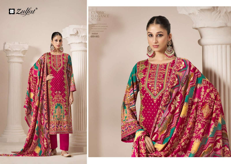Zulfat Designer Suits Aayat Vol 9 Pure Viscose Rayon Handwork Salwar Suit