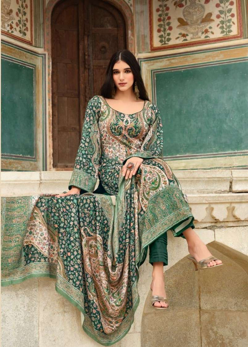 Fida International Aakarsh Wool Printed Designer Fancy Dress Salwar Suit