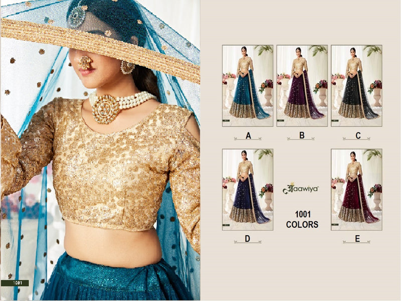 Aawiya Official 1001 Colors Net Fancy Look Lehnga Choli Collection