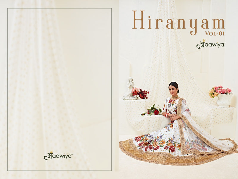 Aawiya Official Hiranyam Vol 1 Banhlori Silk Satin Bridal Lehnga Choli Collection