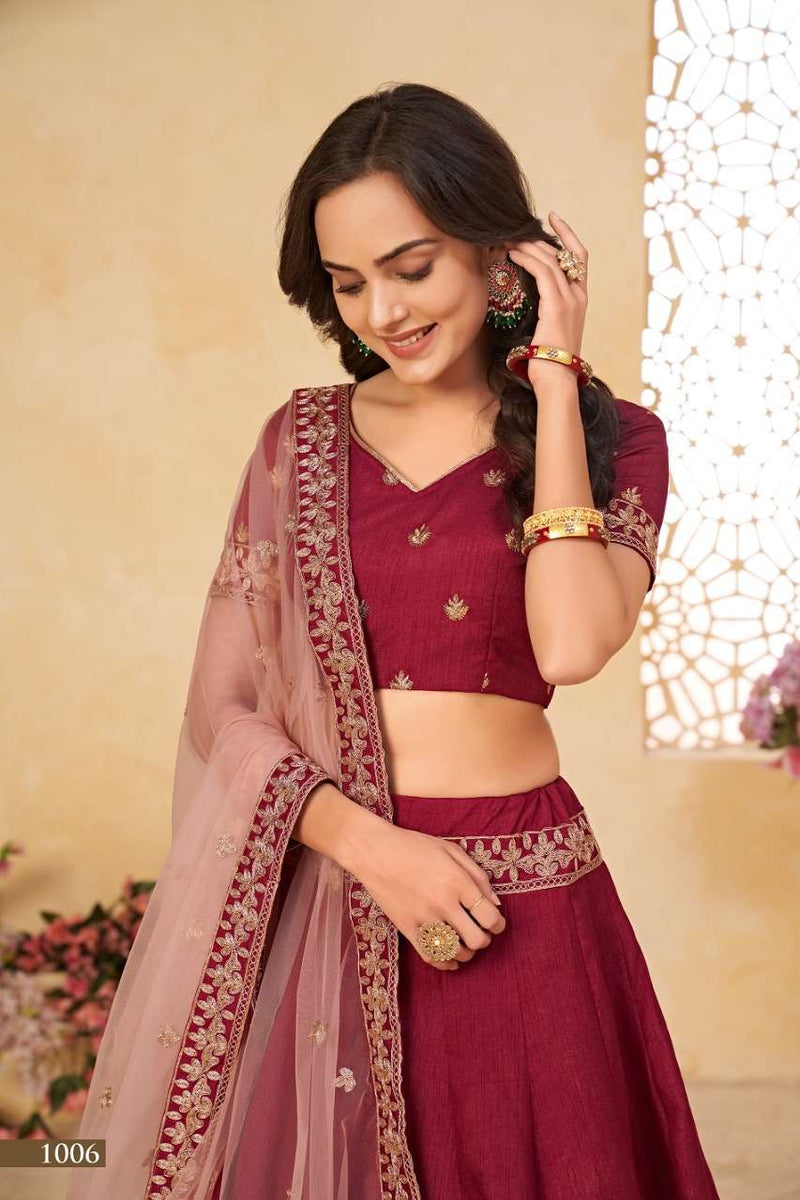 Aawiya Sanaya Vol 1 New Trending Georgette Lehnaga Choli With Contrast Dupatta